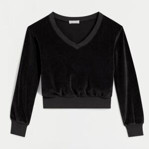 Suzi Kondi Black Velvet V-Neck Top
